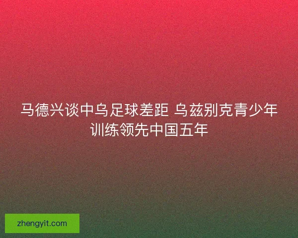 马德兴谈中乌足球差距 乌兹别克青少年训练领先中国五年